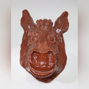 Ceramic Donkey Mask Folk Art